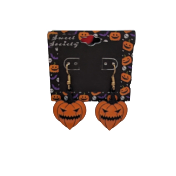 Sweet Society Scary Pumpkin Drop Earrings - Picture 1 of 5